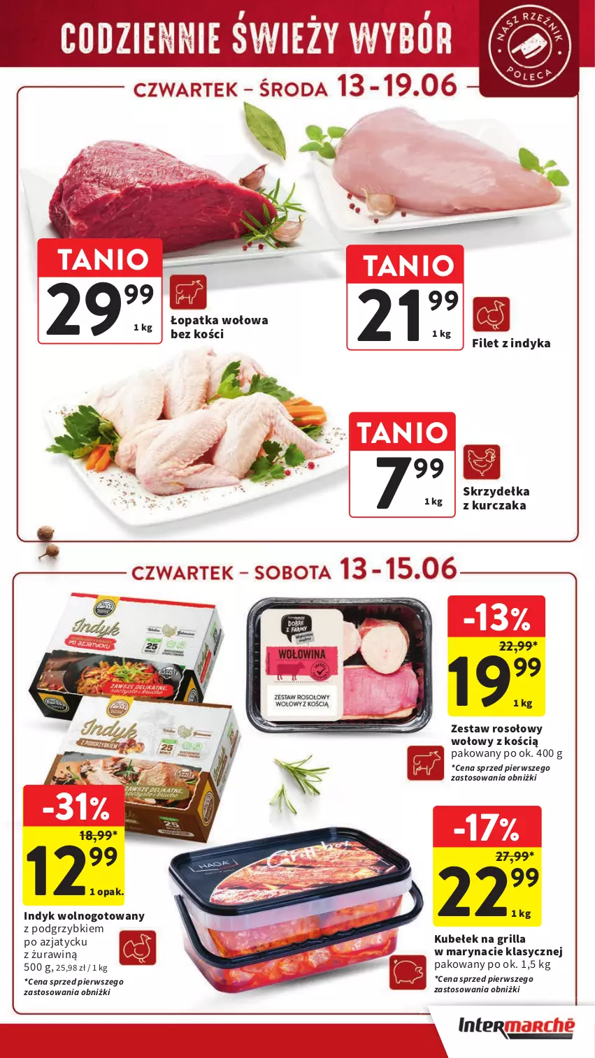 Gazetka promocyjna Intermarche - Gazetka Intermarche - ważna 13.06 do 19.06.2024 - strona 21 - produkty: Grill, Kurczak, Podgrzybki, Skrzydełka z kurczaka