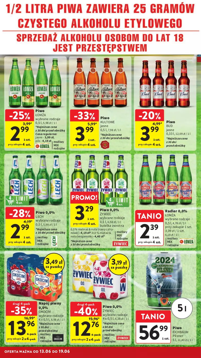 Gazetka promocyjna Intermarche - Gazetka Intermarche - ważna 13.06 do 19.06.2024 - strona 4 - produkty: Koc, Mięta, Napój, Okocim, Piwo, Radler