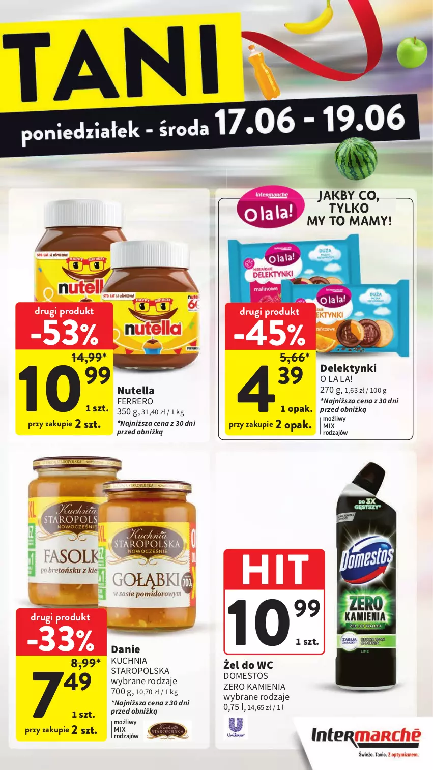 Gazetka promocyjna Intermarche - Gazetka Intermarche - ważna 13.06 do 19.06.2024 - strona 47 - produkty: Domestos, Ferrero, Kuchnia, Kuchnia Staropolska, Nutella