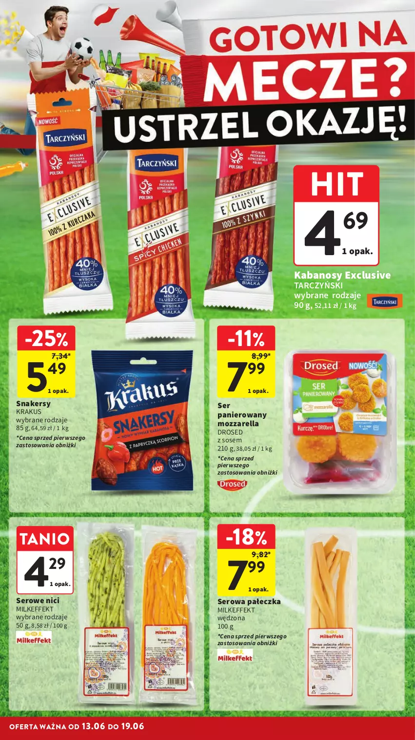 Gazetka promocyjna Intermarche - Gazetka Intermarche - ważna 13.06 do 19.06.2024 - strona 6 - produkty: Kabanos, Krakus, Mozzarella, Ser, Sos, Tarczyński