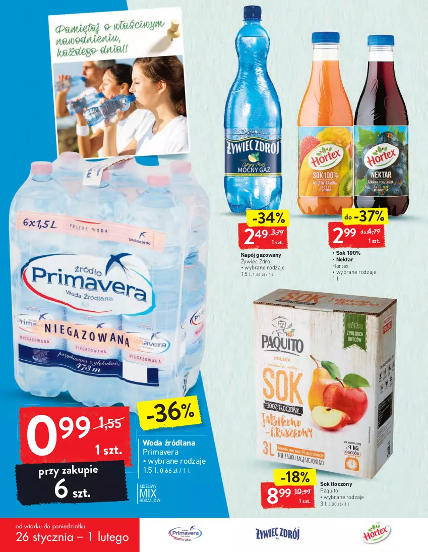 Gazetka promocyjna Intermarche - Maxi Okazje - ważna 26.01 do 01.02.2021 - strona 24 - produkty: Hortex, LANA, Napój, Napój gazowany, Nektar, Prima, Primavera, Sok, Woda