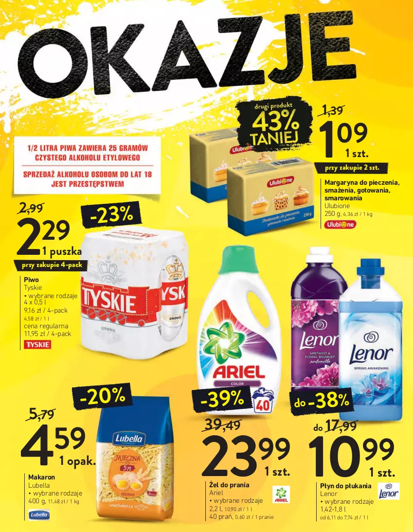 Gazetka promocyjna Intermarche - Maxi Okazje - ważna 26.01 do 01.02.2021 - strona 3 - produkty: Ariel, Bell, Bella, Lenor, Lubella, Makaron, Margaryna, Piec, Piwo, Płyn do płukania, Tyskie