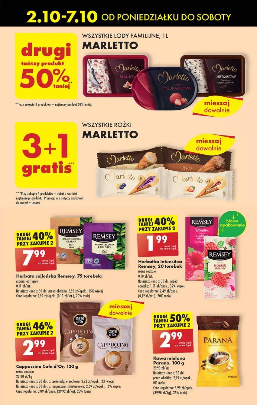 Gazetka promocyjna Biedronka - Od poniedzialku - ważna 02.10 do 07.10.2023 - strona 33 - produkty: Cappuccino, Earl Grey, Fa, Herbata, Kawa, Kawa mielona, Lody, Magnez, Por