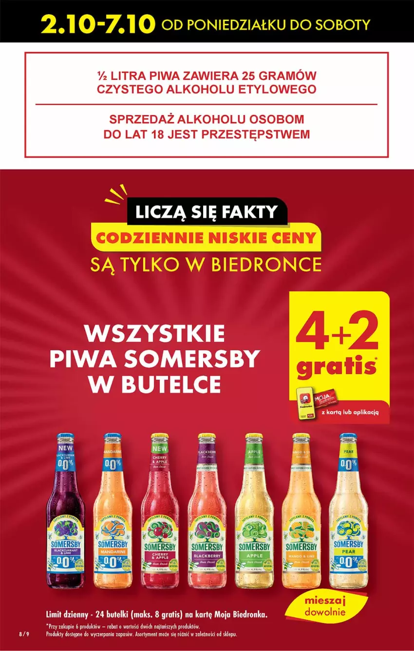 Gazetka promocyjna Biedronka - Od poniedzialku - ważna 02.10 do 07.10.2023 - strona 8 - produkty: Dron, Fa, Somersby