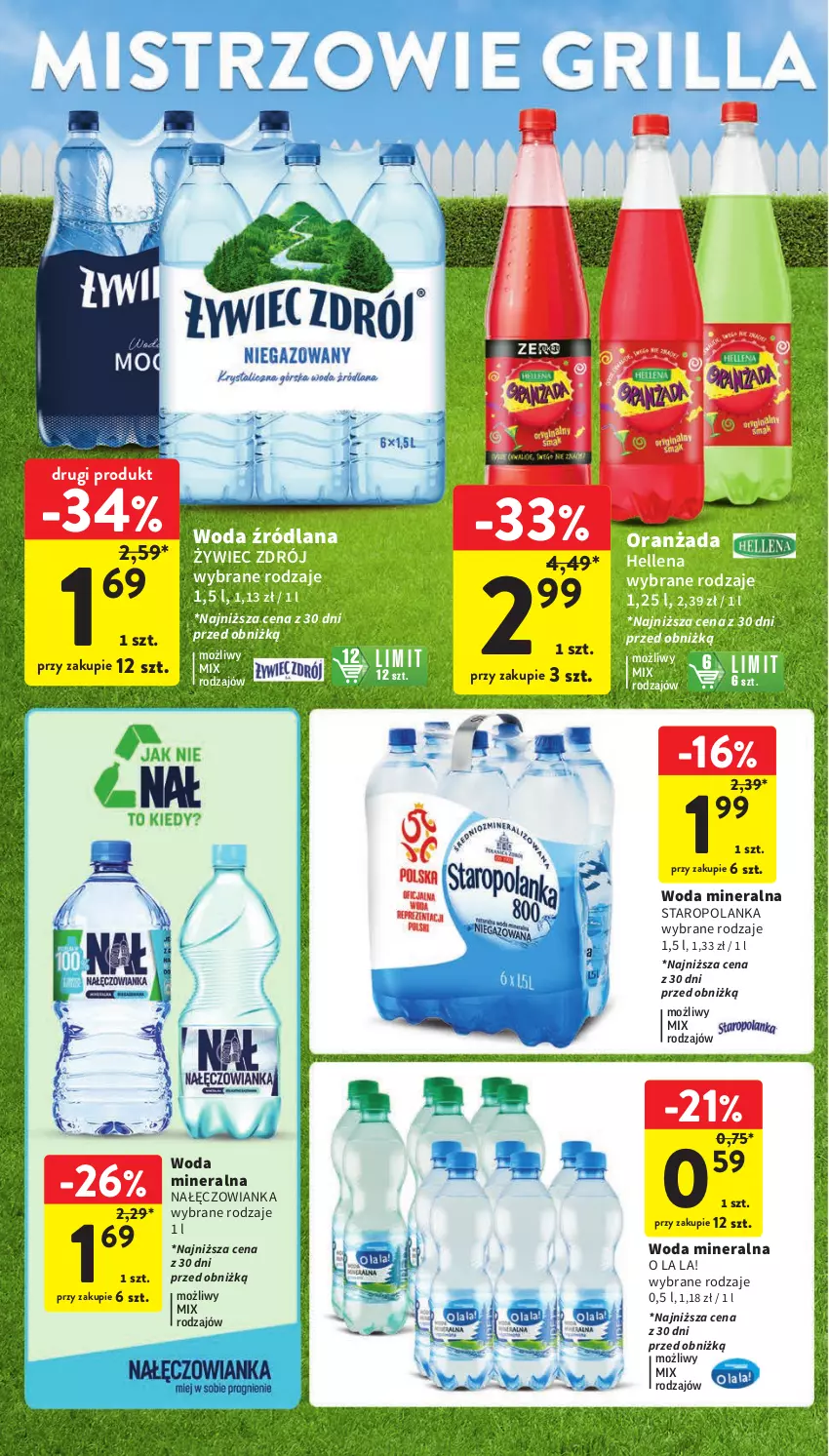 Gazetka promocyjna Intermarche - Gazetka Intermarche - ważna 25.04 do 29.04.2024 - strona 10 - produkty: Hellena, LANA, Nałęczowianka, Oranżada, Staropolanka, Woda, Woda mineralna