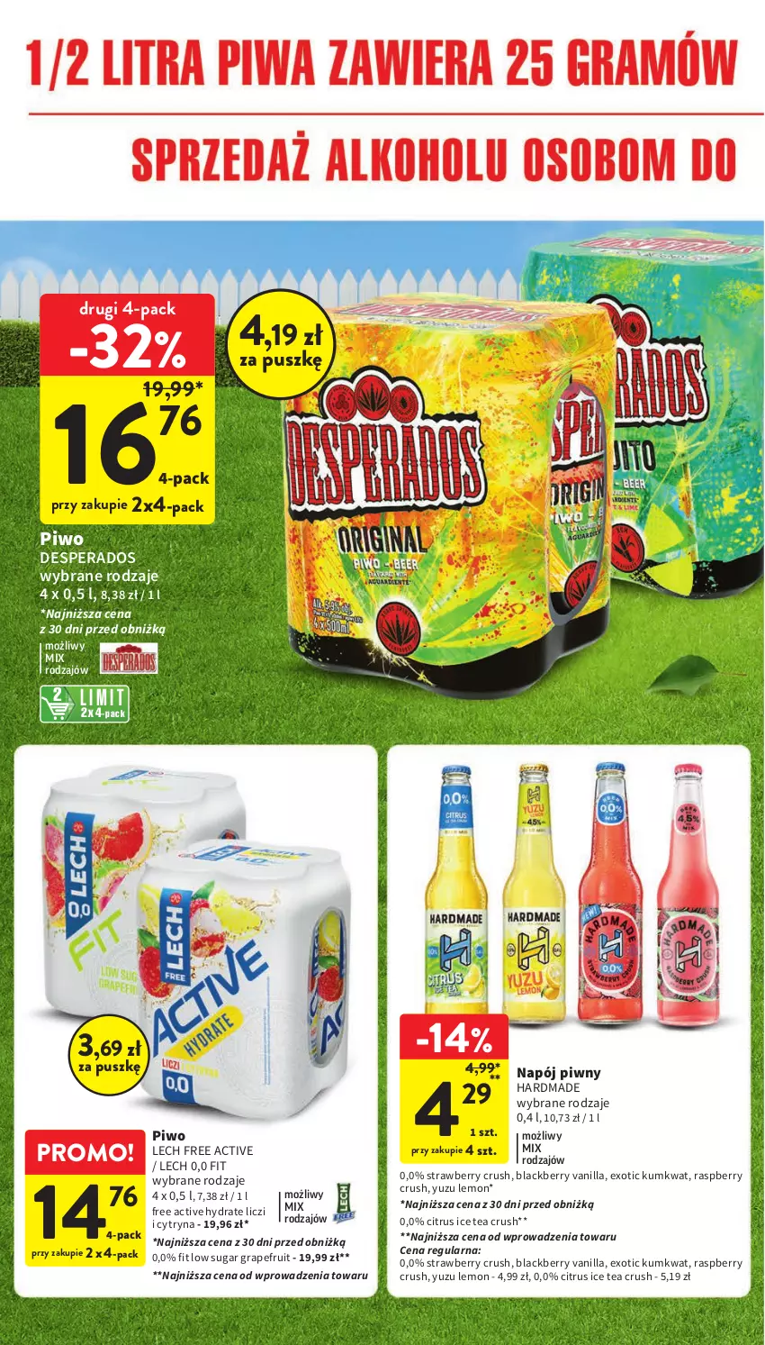 Gazetka promocyjna Intermarche - Gazetka Intermarche - ważna 25.04 do 29.04.2024 - strona 12 - produkty: Desperados, Gra, Ice tea, Kumkwat, Lack, Liczi, Napój, Piwo