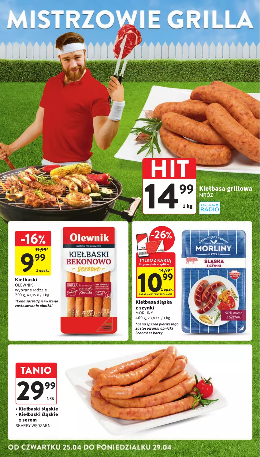 Gazetka promocyjna Intermarche - Gazetka Intermarche - ważna 25.04 do 29.04.2024 - strona 2 - produkty: Grill, Kiełbasa, Kiełbasa śląska, Kiełbaski śląskie, Morliny, Olewnik, Ser