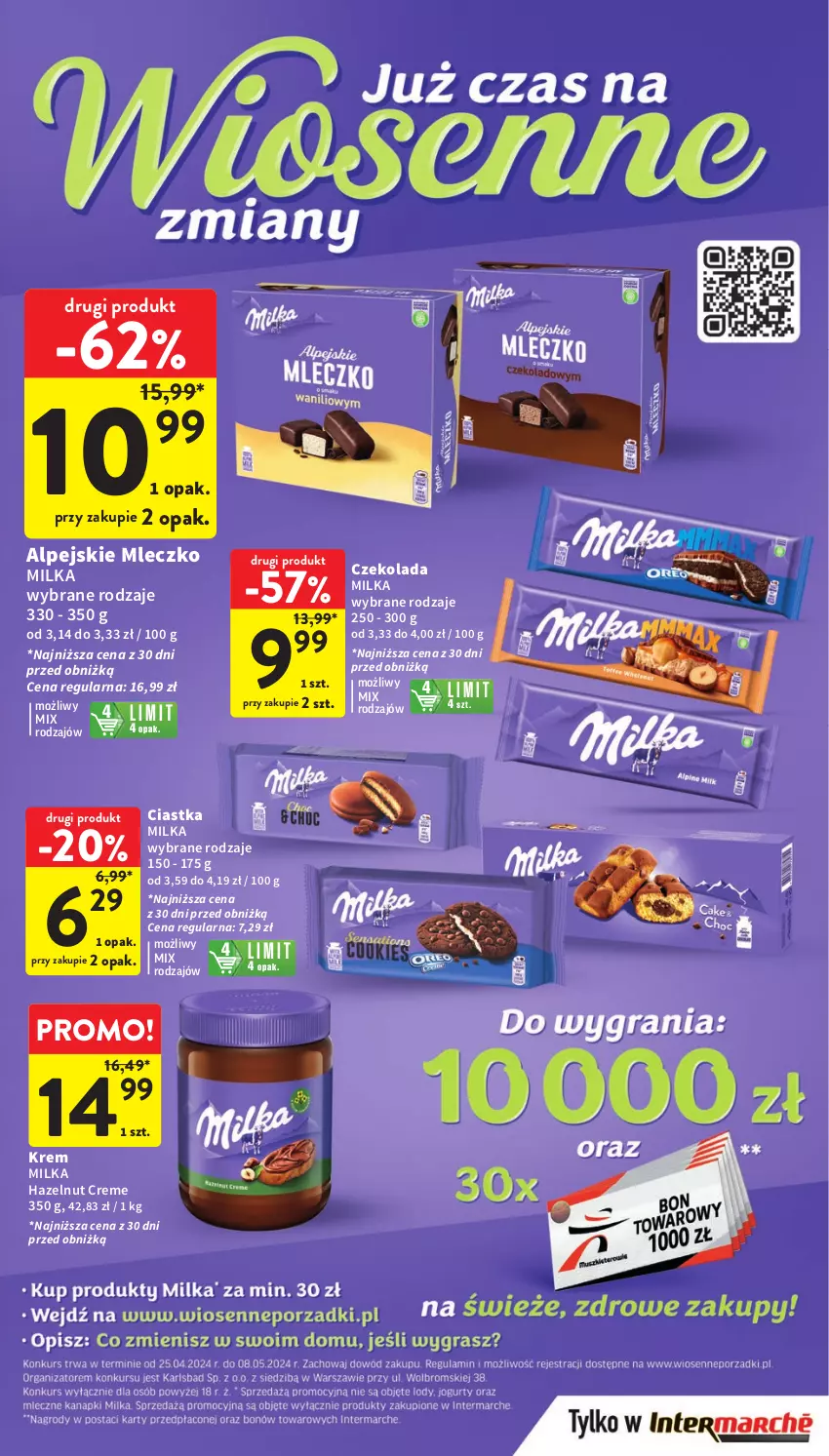 Gazetka promocyjna Intermarche - Gazetka Intermarche - ważna 25.04 do 29.04.2024 - strona 33 - produkty: Ciastka, Czekolada, Milka, Mleczko