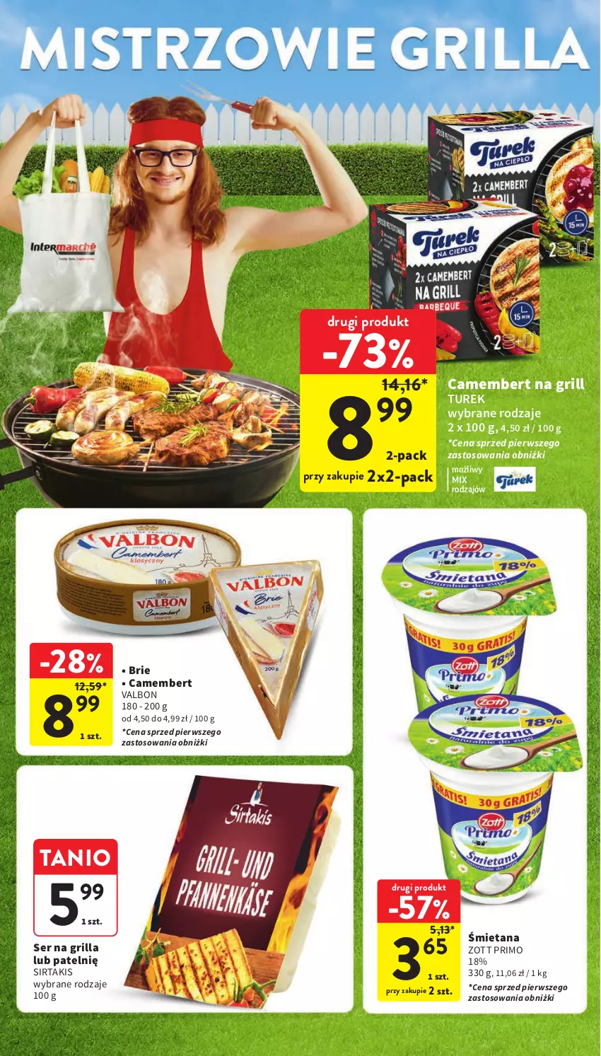 Gazetka promocyjna Intermarche - Gazetka Intermarche - ważna 25.04 do 29.04.2024 - strona 6 - produkty: Brie, Camembert, Grill, Ser, Zott, Zott Primo