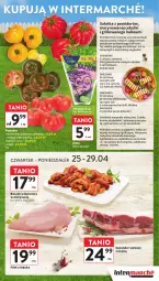 Gazetka promocyjna Intermarche - Gazetka Intermarche - Gazetka - ważna od 29.04 do 29.04.2024 - strona 5 - produkty: Cebula czerwona, Sałatka, Cebula, Sok, Ser, Cytryny, Plasterki, Dres, Sałat, Szponder wołowy, Boczek, Aksam, Grill, Pomidory, Boczek wieprzowy