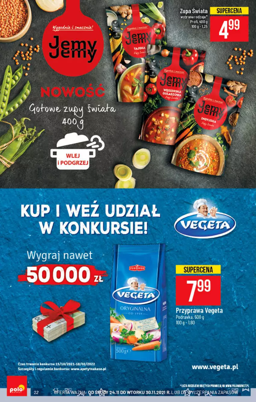 Gazetka promocyjna PoloMarket - Gazetka pomocyjna - ważna 24.11 do 30.11.2021 - strona 22 - produkty: Gin, Gra, Vegeta