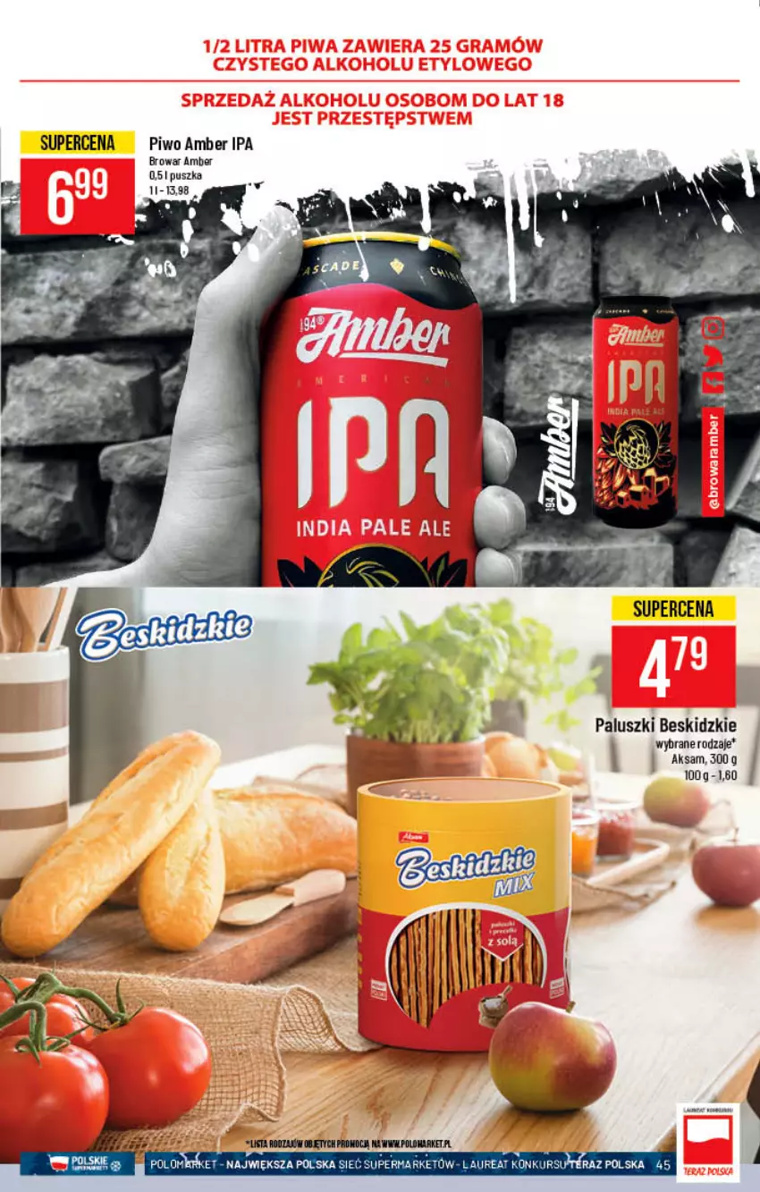 Gazetka promocyjna PoloMarket - Gazetka pomocyjna - ważna 24.11 do 30.11.2021 - strona 45 - produkty: Aksam, Beskidzki, Laur, Piwo