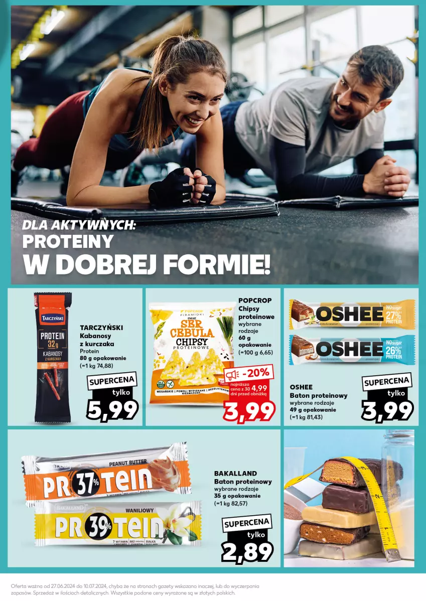 Gazetka promocyjna Kaufland - Kaufland - ważna 08.07 do 10.07.2024 - strona 23 - produkty: Bakalland, Baton, Chipsy, Kabanos, Kurczak, Oshee, Tarczyński