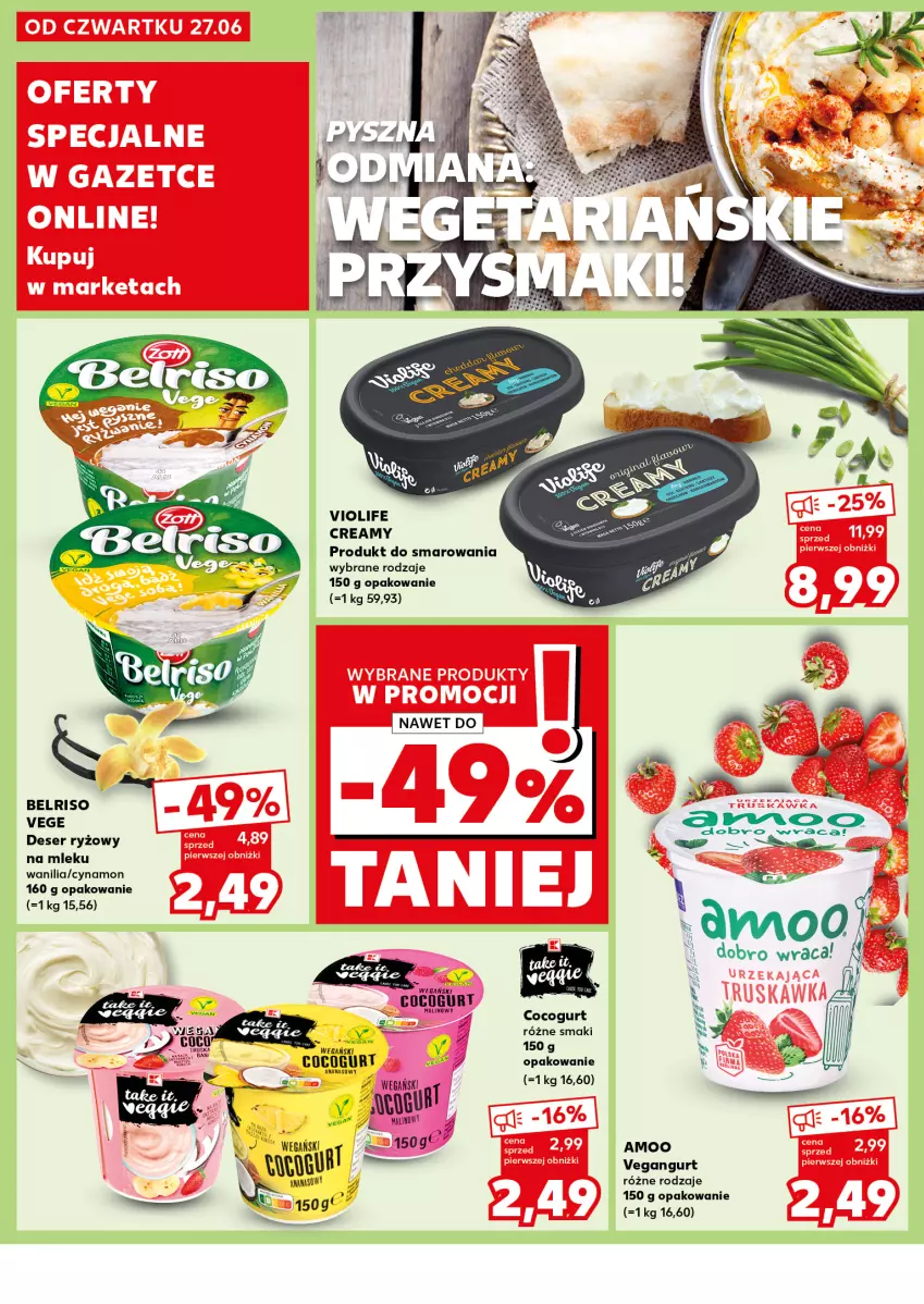 Gazetka promocyjna Kaufland - Kaufland - ważna 08.07 do 10.07.2024 - strona 26 - produkty: Belriso, Deser, Ryż, Ser, Vegangurt