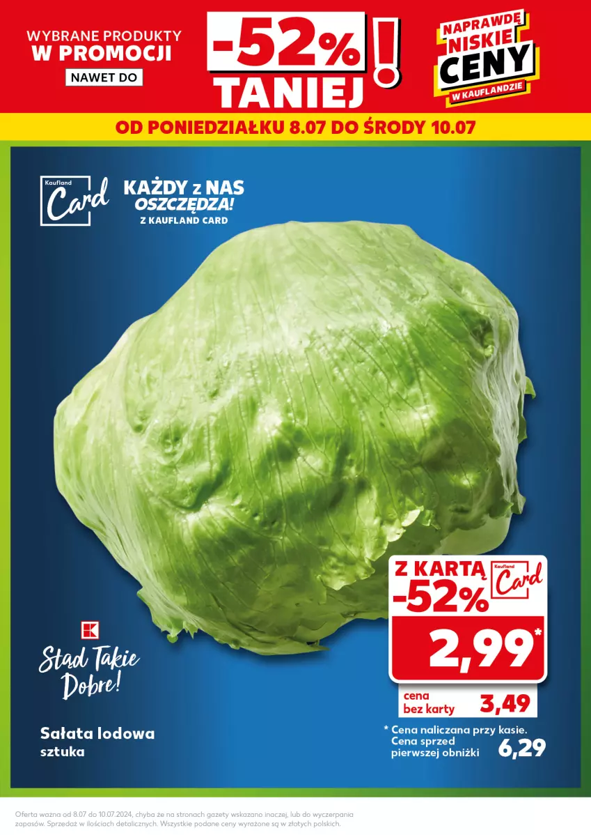 Gazetka promocyjna Kaufland - Kaufland - ważna 08.07 do 10.07.2024 - strona 3 - produkty: Sałat, Sałata lodowa