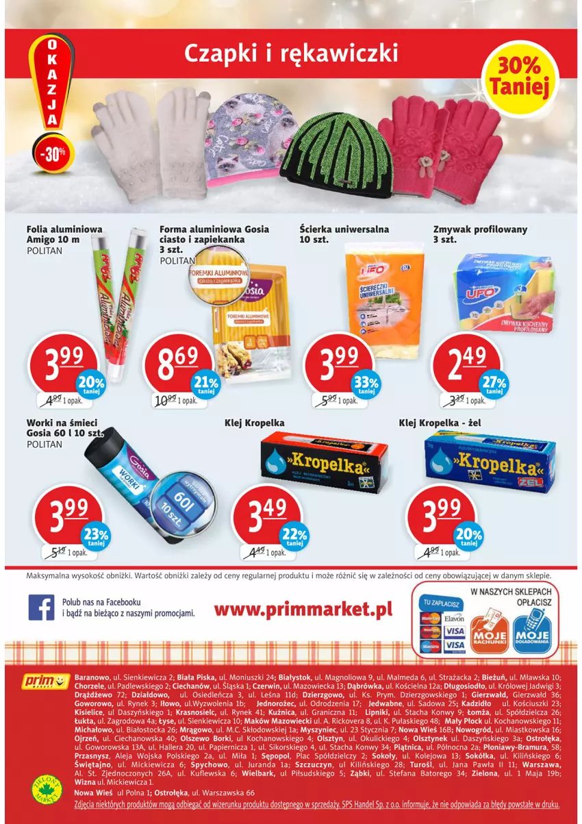 Gazetka promocyjna Prim Market - Gazetka - ważna 18.02 do 24.02.2021 - strona 16 - produkty: Fa, Folia aluminiowa, Klej, Sok, Worki na śmiec, Worki na śmieci, Zapiekanka