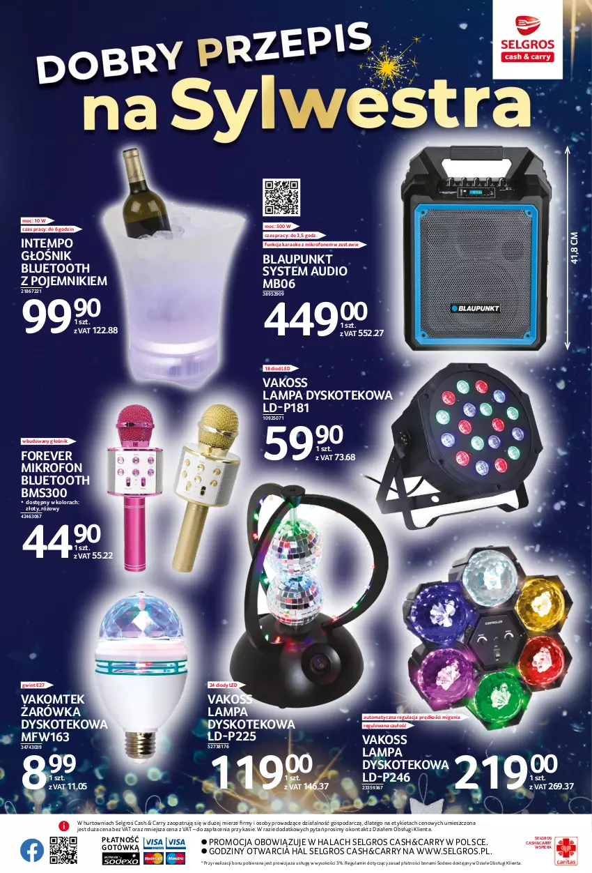 Gazetka promocyjna Selgros - Katalog Sylwester - ważna 15.12 do 26.12.2022 - strona 7 - produkty: Głośnik, Głośnik bluetooth, Kotek, Lampa, LG, Mikrofon, Pojemnik, Sok