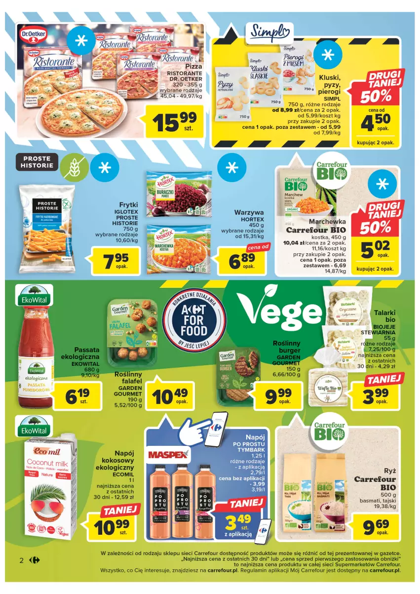 Gazetka promocyjna Carrefour - Gazetka Market - ważna 07.03 do 18.03.2023 - strona 4 - produkty: Fa, Frytki, Kokos, Kosz, Marchewka, Napój, Oreo, Pierogi, Ryż, Warzywa