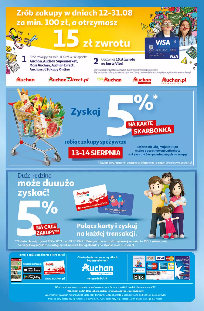 Gazetka promocyjna Auchan - Rysuje się dla każdego coś super taniego Supermarkety - ważna 12.08 do 18.08.2021 - strona 12 - produkty: Saga