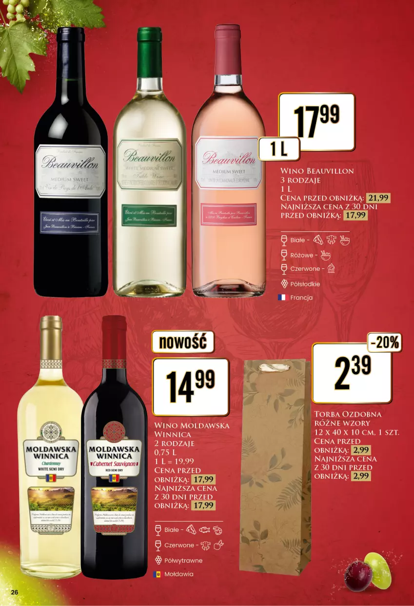 Gazetka promocyjna Dino - Katalog alkoholowy / marzec 2024 - ważna 25.03 do 30.03.2024 - strona 26 - produkty: Cabernet Sauvignon, Torba, Veet, Wino