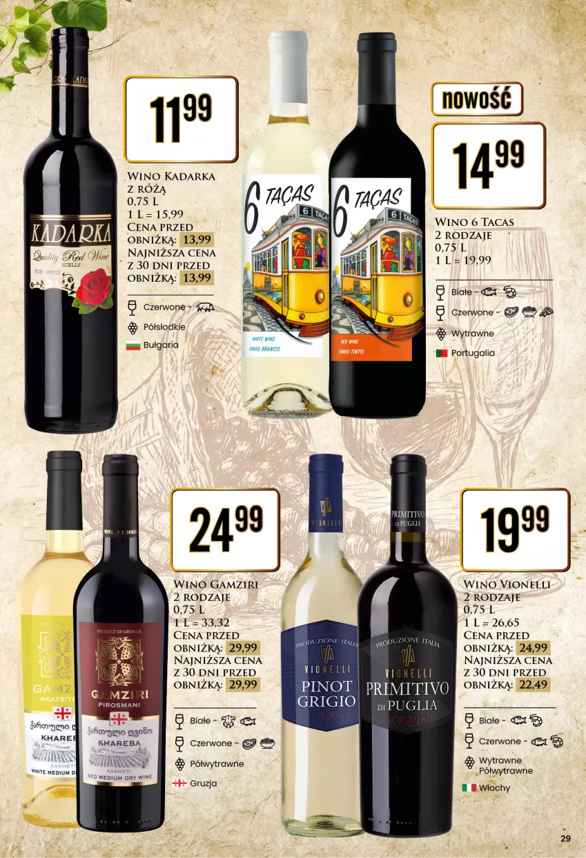 Gazetka promocyjna Dino - Katalog alkoholowy / marzec 2024 - ważna 25.03 do 30.03.2024 - strona 29 - produkty: Por, Taca, Wino