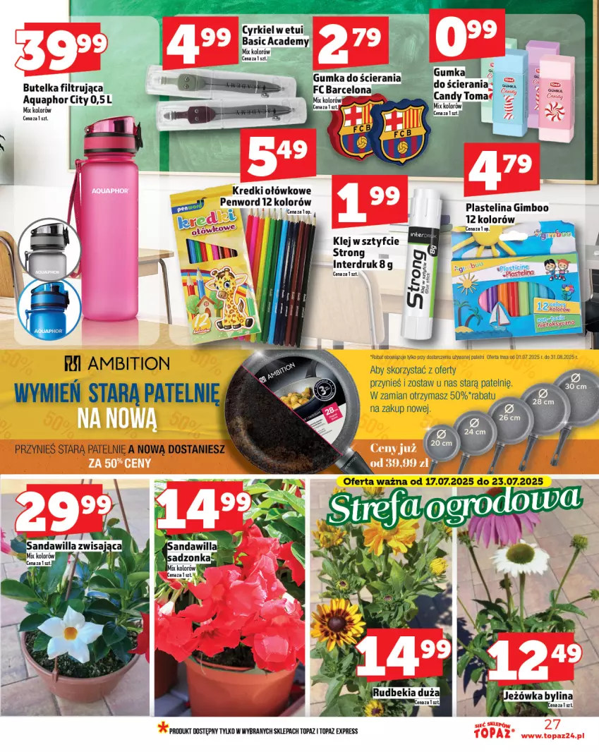 Gazetka promocyjna Topaz - Gazetka - ważna 17.07 do 23.07.2025 - strona 27 - produkty: Ambition, Aquaphor, Candy, Klej, Plastelina, Top
