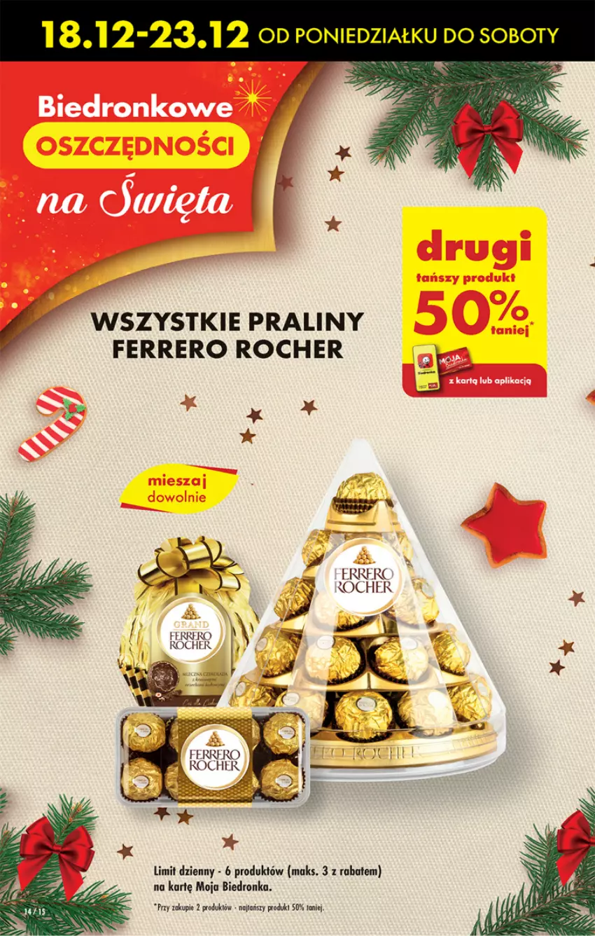 Gazetka promocyjna Biedronka - Od poniedzialku - ważna 18.12 do 23.12.2023 - strona 14 - produkty: Dron, Ferrero, Ferrero Rocher, Praliny