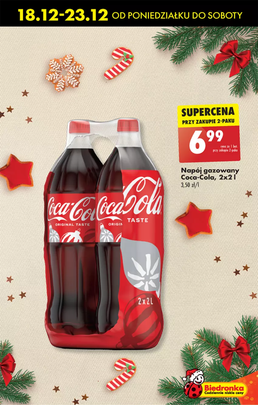 Gazetka promocyjna Biedronka - Od poniedzialku - ważna 18.12 do 23.12.2023 - strona 15 - produkty: Coca-Cola, Napój, Napój gazowany