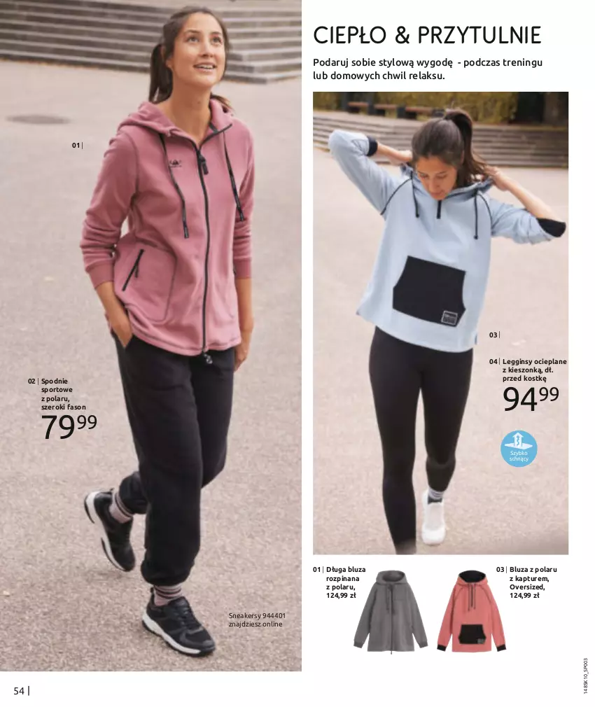 Gazetka promocyjna Bonprix - STYL HYGGE - ważna 09.10.2023 do 09.04.2024 - strona 56 - produkty: Bluza, Fa, Gin, Legginsy, Legginsy ocieplane, Por, Sneakersy, Spodnie, Spodnie sportowe, Sport