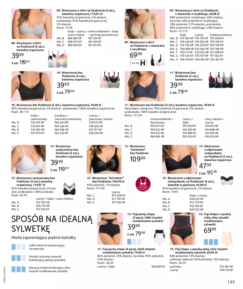 Gazetka promocyjna Bonprix - STYL HYGGE - ważna 09.10.2023 do 09.04.2024 - strona 65 - produkty: Biustonosz, Figi, Karmi, Moda, Sok, T-shirt, Top, Wełna