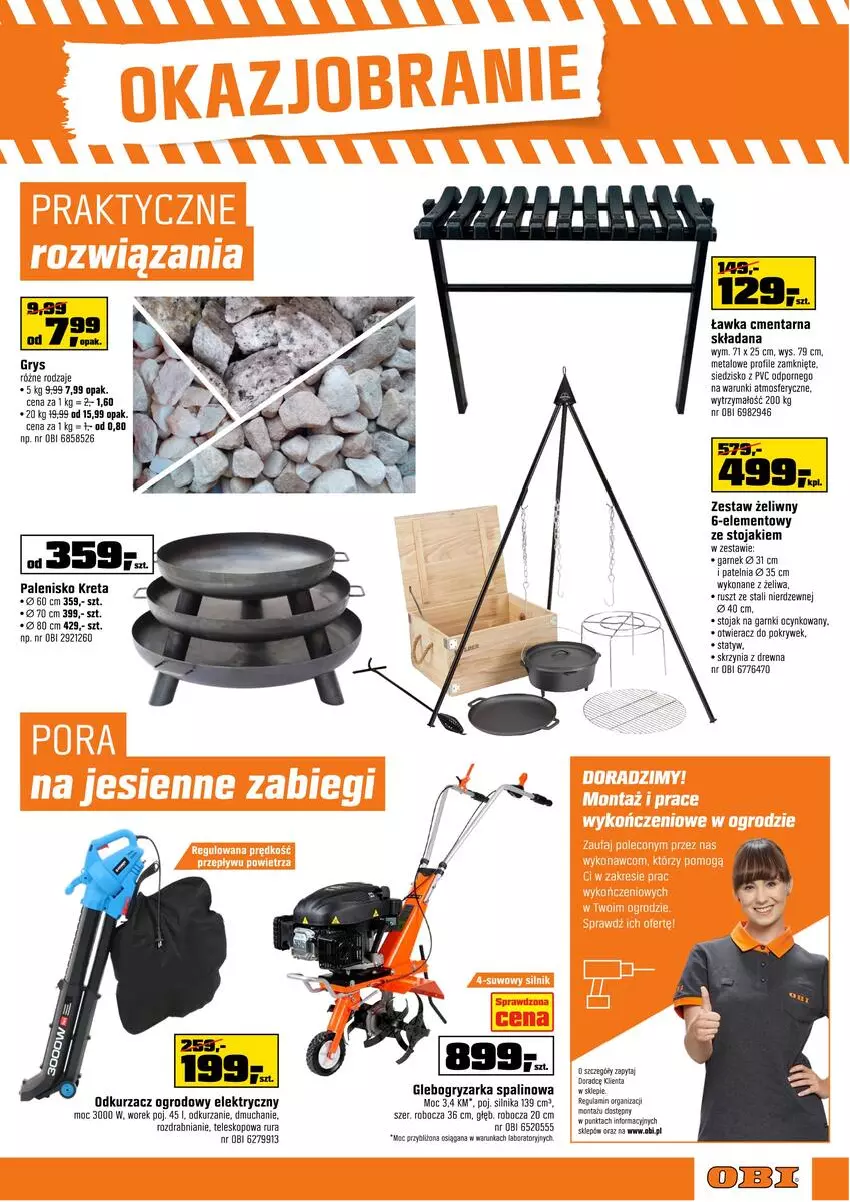 Gazetka promocyjna Obi - Gazetka OBI - ważna 21.09 do 04.10.2022 - strona 17 - produkty: Cynk, Gry, Kret, Odkurzacz, Palenisko, Patelnia, Por, Rura, Siedzisko, Stojak, Teleskop