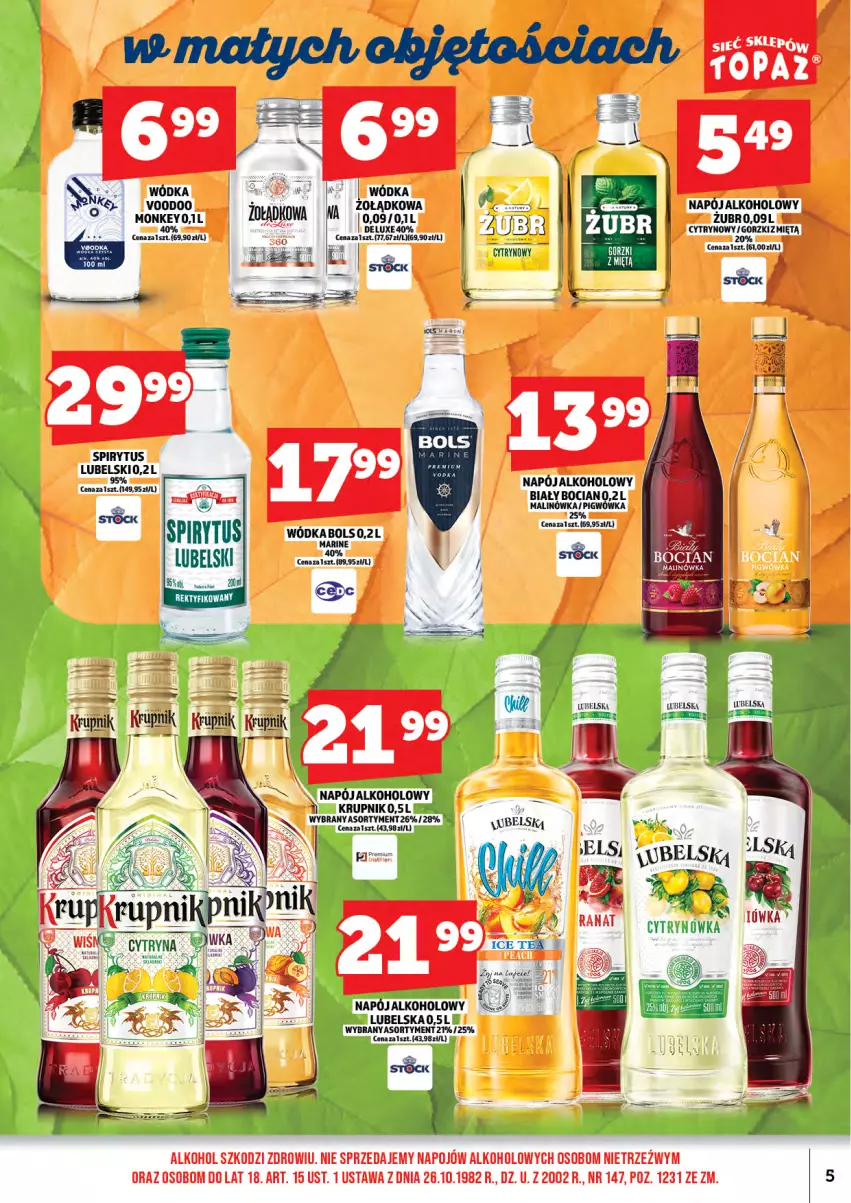 Gazetka promocyjna Topaz - Gazetka - ważna 01.11 do 16.11.2025 - strona 7 - produkty: Biały Bocian, Bols, Gra, Napój, Rama, Wódka