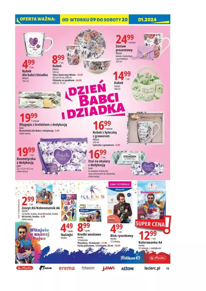 Gazetka promocyjna E Leclerc - ważna 09.01 do 20.01.2024 - strona 7 - produkty: Deser, Długopis, Fa, Gra, Klej, Kolorowanka, Kubek, LG, Miska, Ser, Talerz