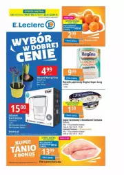 Gazetka promocyjna E Leclerc - Gazetka - ważna od 20.01 do 20.01.2024 - strona 1 - produkty: Kurczak, Gin, Hiacynt, Danone, Papier, Filet z piersi kurczaka, Jogurt, Narcyz, Fanta, Fa