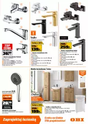Gazetka promocyjna Obi - Gazetka OBI - Gazetka - ważna od 17.02 do 17.02.2026 - strona 5 - produkty: Kabina prysznicowa, Bateria umywalkowa, Bateria prysznicowa, Słuchawka prysznicowa, Top, Sok, Ser, Gra, Bateria kuchenna, Słuchawki, Słupek, Meble łazienkowe, Uchwyty, Tran, Wanna, Rasco, LANA, Szafka, Rolki, Bateria wannowa, Półka, Syfon, Bateria, Brodzik, Gres, Meble