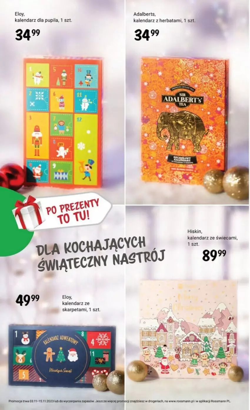 Gazetka promocyjna Rossmann - ważna 03.11 do 15.11.2023 - strona 11 - produkty: Herbata, Kalendarz, Karp