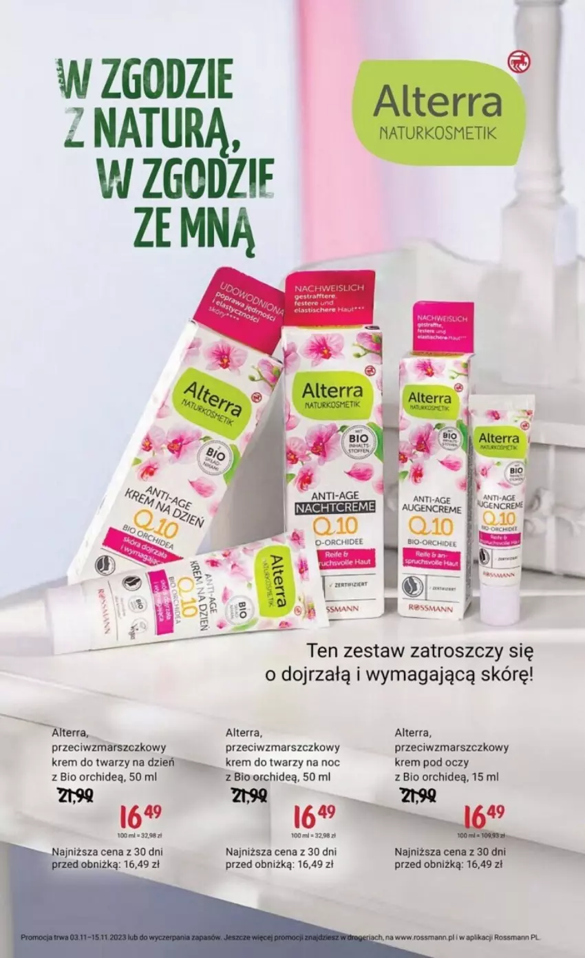 Gazetka promocyjna Rossmann - ważna 03.11 do 15.11.2023 - strona 7 - produkty: Alterra, Krem do twarzy, Krem pod oczy, Mars, Por