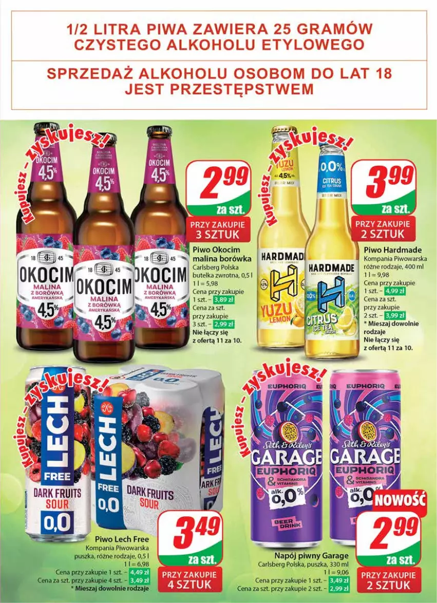 Gazetka promocyjna Dino - Gazetka 19 / 2024 - ważna 08.05 do 14.05.2024 - strona 47 - produkty: Borówka, Carlsberg, Koc, Napój, Okocim, Piwo