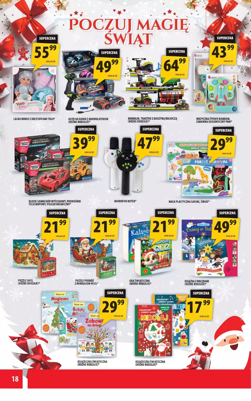 Gazetka promocyjna Arhelan - Gazetka - ważna 05.12 do 14.12.2025 - strona 18 - produkty: Akumulator, Fa, Gra, Klocki, Kotek, Książka, Lalka, Mikrofon, Pojazd, Puzzle, Samochód, Teleskop, Traktor, Zabawka