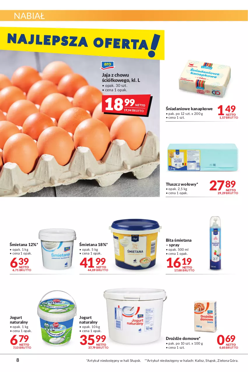 Gazetka promocyjna Makro - [Oferta promocyjna] Artykuły spożywcze i przemysłowe - ważna 08.02 do 21.02.2022 - strona 8 - produkty: Danio, Drożdże, Jaja, Jogurt, Jogurt naturalny, Tłuszcz wołowy