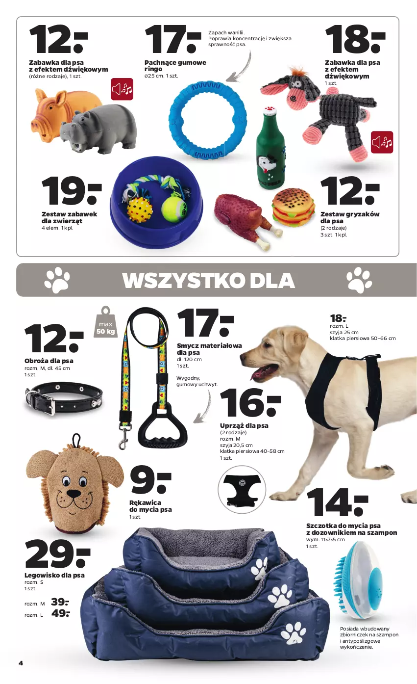 Gazetka promocyjna Netto - Gazetka non food - ważna 06.04 do 10.04.2021 - strona 4 - produkty: Dozownik, Gry, LEGO, Legowisko, Smycz, Szampon, Szczotka, Zabawka