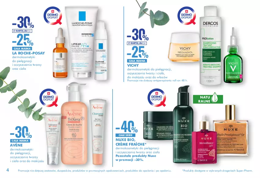 Gazetka promocyjna Super Pharm - Gazetka - ważna 07.04 do 02.05.2022 - strona 4 - produkty: Antyperspirant, Avène, Kosmetyki do pielęgnacji, La Roche-Posay, Makijaż, Nuxe, Ser, Vichy