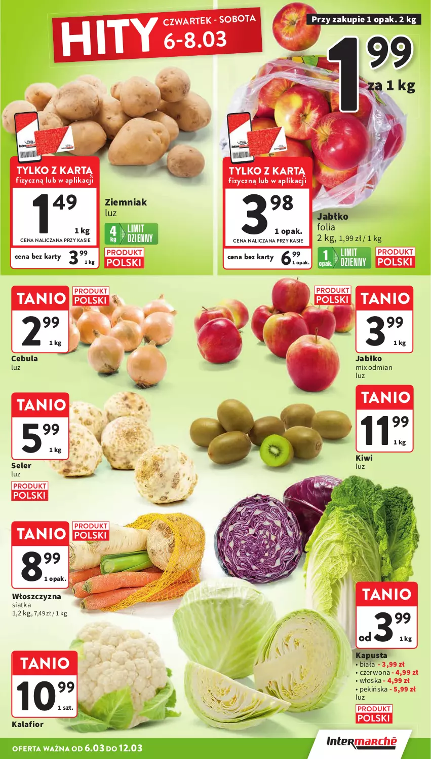 Gazetka promocyjna Intermarche - Gazetka Intermarche - ważna 06.03 do 12.03.2025 - strona 13 - produkty: Cebula, Kalafior, Kiwi, Siatka