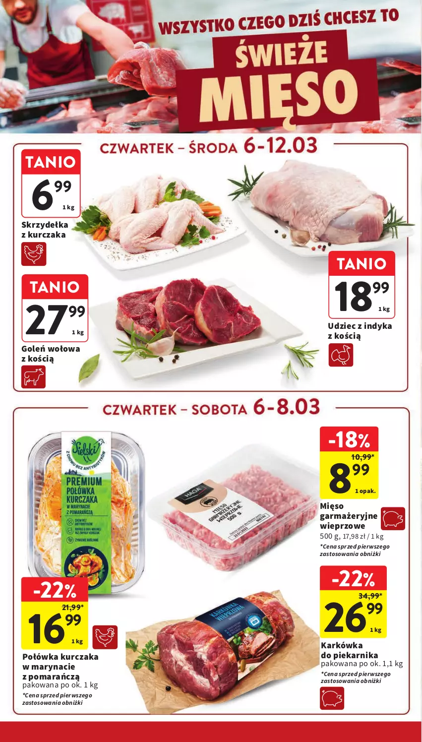 Gazetka promocyjna Intermarche - Gazetka Intermarche - ważna 06.03 do 12.03.2025 - strona 14 - produkty: Kurczak, Mięso, Mięso garmażeryjne, Piekarnik, Skrzydełka z kurczaka, Udziec z indyka