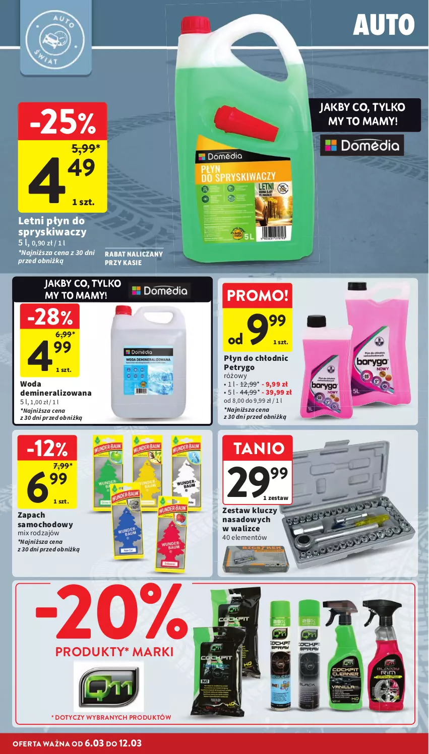 Gazetka promocyjna Intermarche - Gazetka Intermarche - ważna 06.03 do 12.03.2025 - strona 40 - produkty: Płyn do chłodnic, Płyn do spryskiwaczy, Woda, Zestaw kluczy, Zestaw kluczy nasadowych