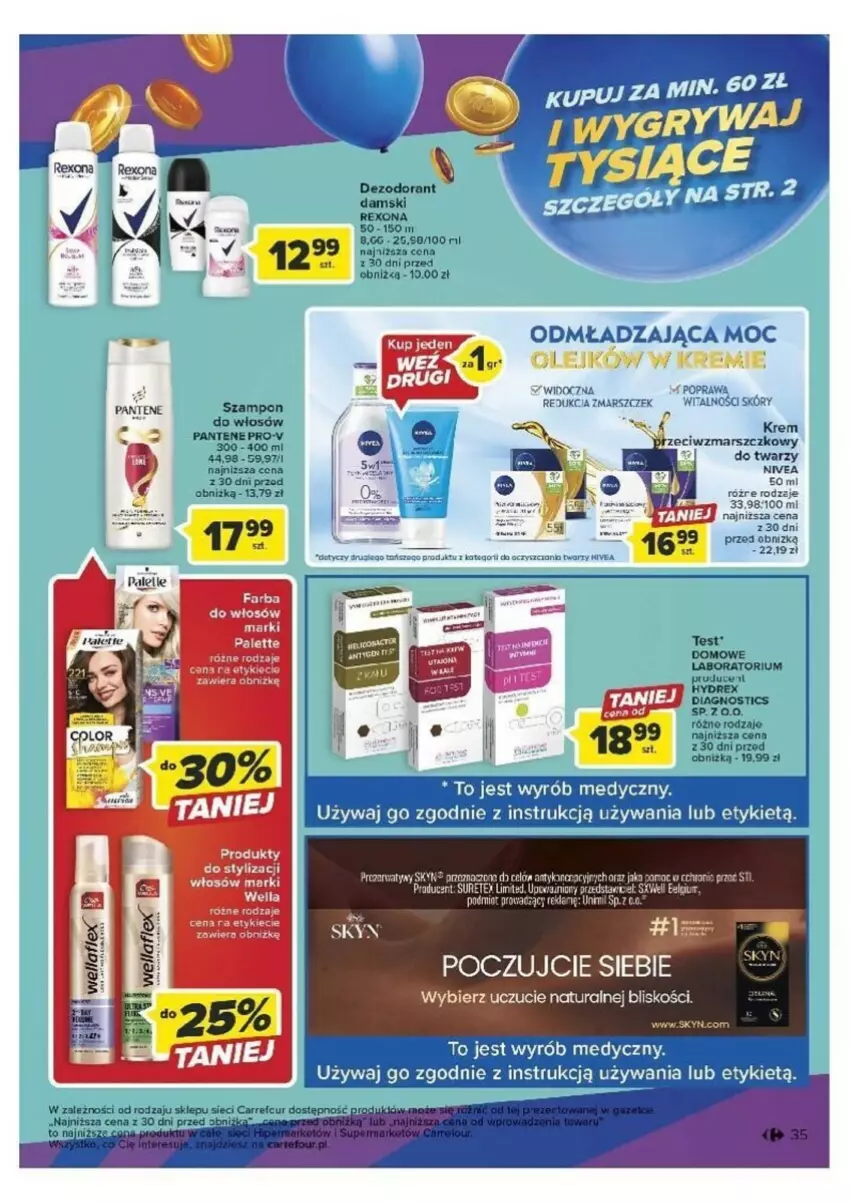 Gazetka promocyjna Carrefour - ważna 26.09 do 30.09.2023 - strona 29 - produkty: Dezodorant, Fa, Mars, Nivea, Olej, Palette, Pantene, Piwa, Rexona, Wella, Wellaflex