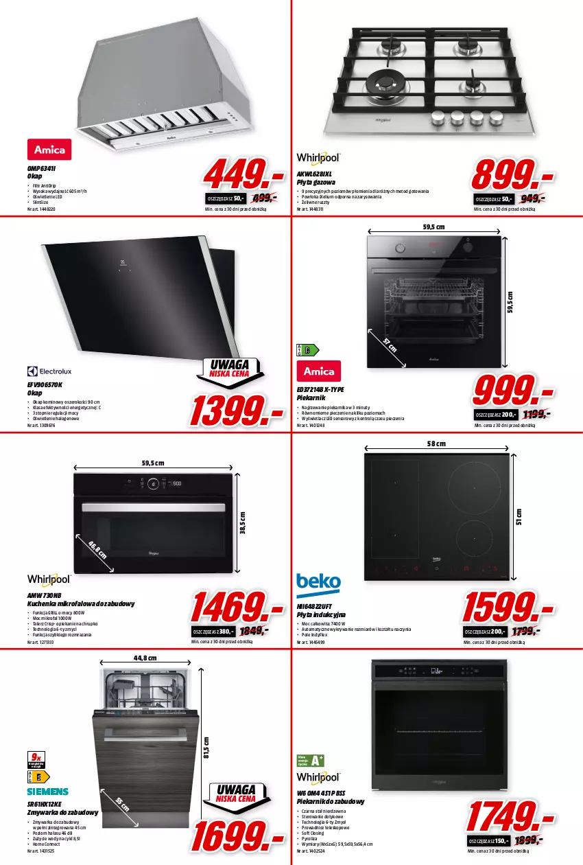 Gazetka promocyjna Media Markt - Gazetka Media Markt - ważna 22.02 do 28.02.2023 - strona 5 - produkty: Fa, Grill, Halo, Kuchenka mikrofalowa, Nuty, Okap, Piec, Piekarnik, Piekarnik do zabudowy, Płyta, Płyta indukcyjna, Por, Sok, Talerz, Teleskop, Top, Warka, Zmywarka, Zmywarka do zabudowy