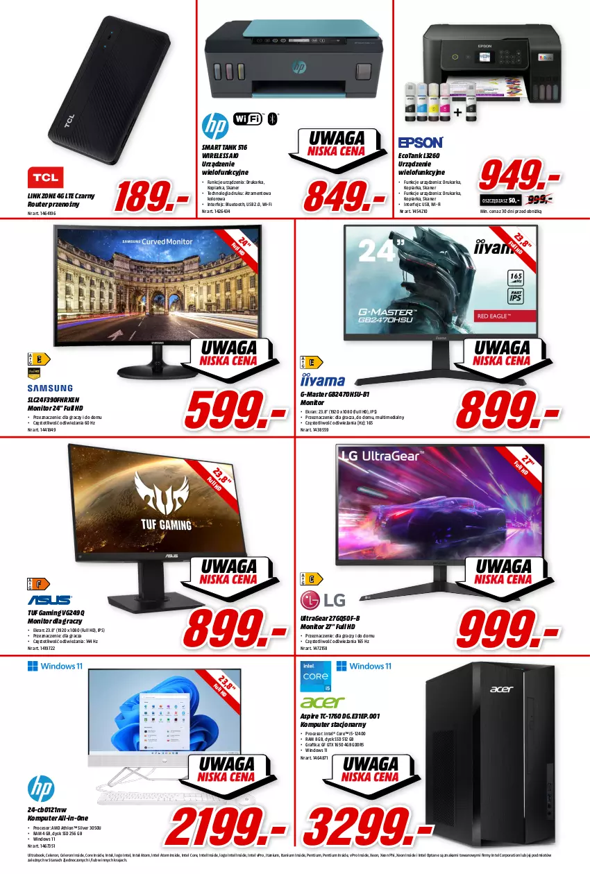 Gazetka promocyjna Media Markt - Gazetka Media Markt - ważna 22.02 do 28.02.2023 - strona 6 - produkty: Drukarka, Gra, Grafika, Intel, Komputer, Monitor, Pentium, Por, Procesor, Router, Skaner, Urządzenie wielofunkcyjne