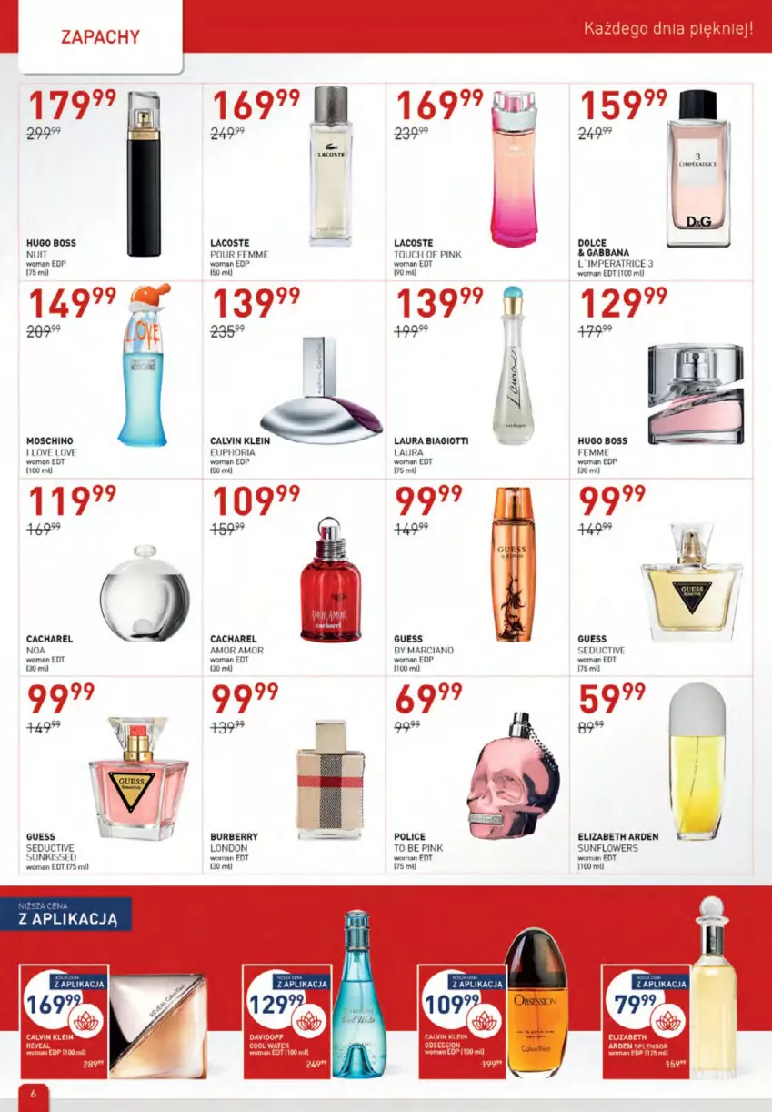 Gazetka promocyjna Drogerie Jawa - ważna 03.02 do 02.03.2022 - strona 6 - produkty: Burberry, Cacharel, Calvin Klein, Elizabeth Arden, Hugo Boss, Lacoste, Laur, Moschino