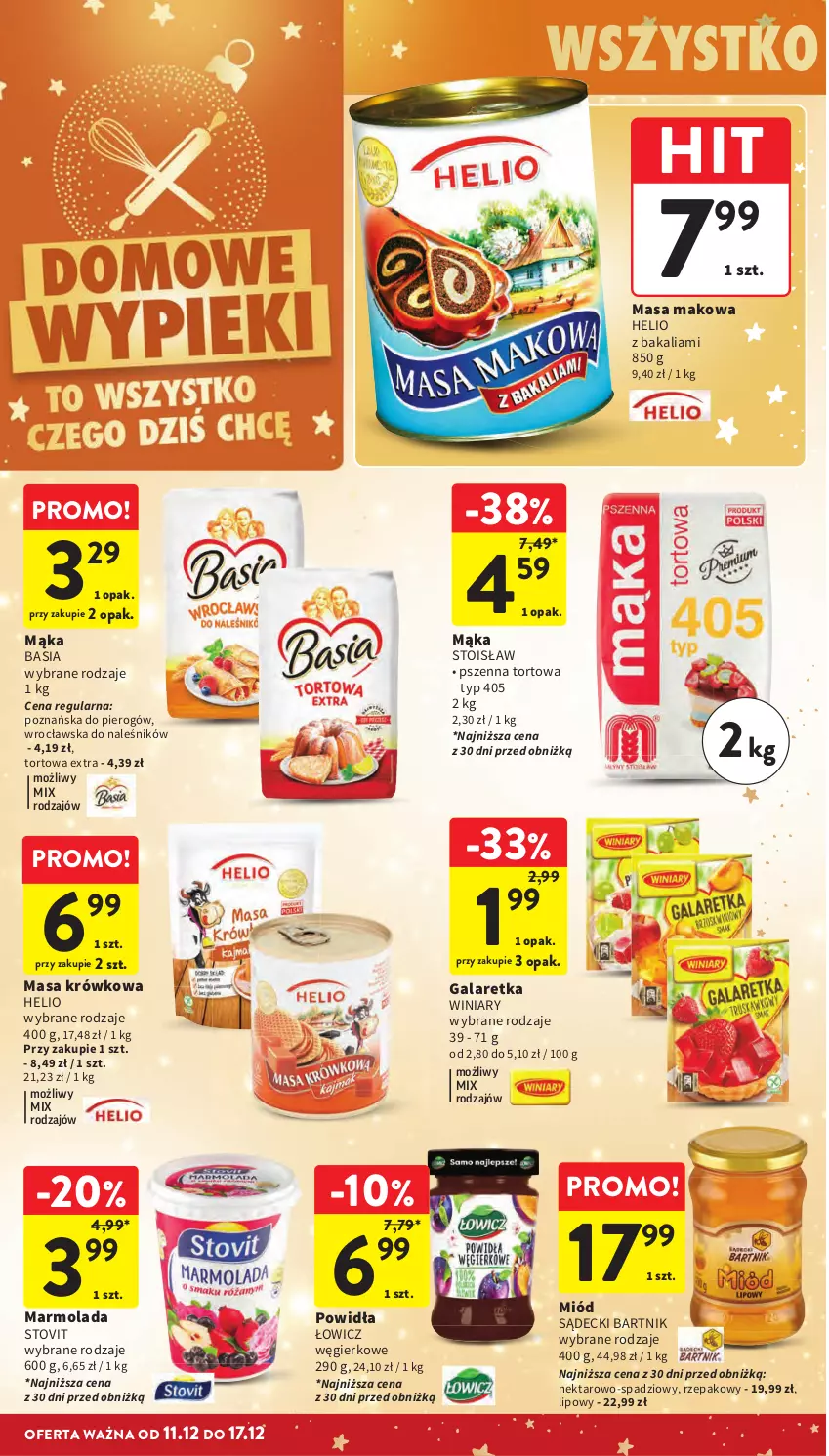 Gazetka promocyjna Intermarche - Gazetka Intermarche - ważna 11.12 do 17.12.2025 - strona 14 - produkty: Basia, Gala, Galaretka, Helio, Mąka, Marmolada, Masa krówkowa, Miód, Mola, Nektar, Winiary